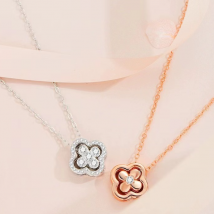 Meet the lucky four leaf clover necklace detachable a four wear pendant female smart fashion clavicle chain