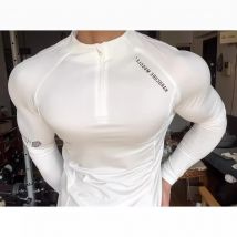 Technology Series Sports Fitness Cycling Men's Running Long Sleeved Tight Fitting Clothing High Elasticity Quick Drying