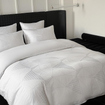 Parure de lit simple et légère en jacquard mat de luxe, taille complète