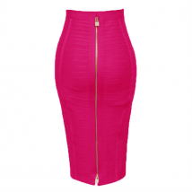 Vêtements pour femmes AliExpress vente chaude 16 couleurs bandage jupe courte rayé fermeture éclair double ouverture sexy taille haute hanche jupe jupe