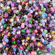 Bijoux de piercing acrylique langue ongle humain bijoux de piercing acrylique langue ongle anneau de poitrine