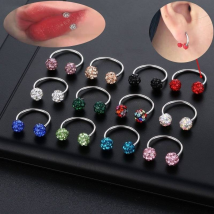 Acier inoxydable mode C Stick Shambhala perceuse boule bijoux de corps Helix Piercing oreille sourcil nez lèvre anneaux captifs