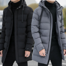 Vêtements pour hommes veste matelassée à capuche doudoune longue veste matelassée manteau d'hiver