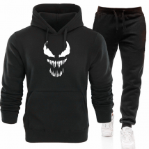 Men's Fleece New Hoodie Print Hip Hop Street Fashion Hoodie Set