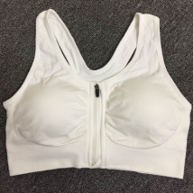 Soutien-gorge de sport à fermeture éclair sur le devant, professionnel absorbant les chocs et respirant, gilet de course sans anneau en acier, soutien-gorge de sport de yoga