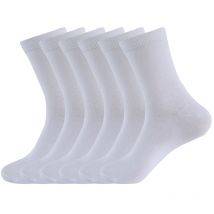 Chaussettes pour hommes grande taille Chaussettes habillées de couleur unie Chaussettes décontractées en coton Chaussettes mi-tubes Chaussettes unisexes pour hommes et femmes grande taille