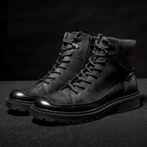 Bottines vintage Bottes de travail tendance Bottes de neige chaudes en polaire d'hiver Bottes montantes