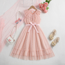 Robe mère et enfant pour enfants, robe de princesse en maille sans manches