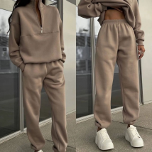 Joker – sweat-shirt et pantalon rembourrés à manches longues pour femmes, costume deux pièces décontracté à la mode