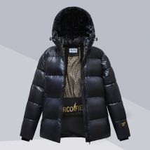 Women's Clothing five grid hooded down cotton coat new short winter clothes for men and women, loose and fashionable thickened cotton padded jacket