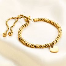 4MM stainless steel round bead chain love retractable adjustable laser bracelet