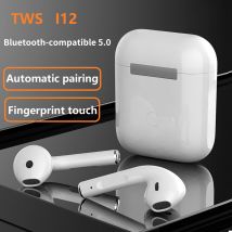 i12 Bluetooth-compatible Earphone Ergonomic Noise Reduction In-ear Stereo Sound Wireless Earbud for Sports