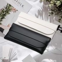 Étui à lunettes en cuir fait à la main, durable, portable, sangle de carte, sac de lunettes de soleil, sac souple en cuir PVC, étui à lunettes en cuir