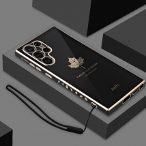 Electroplated Maple Leaf Case For Samsung S23 Ultra S20 S21 S22 S23 Plus S20 FE S21 FE Note 20 Ultra S23Ultra 5G