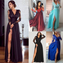 Women's Sexy Lace Evening Dress Spring And Summer Dress