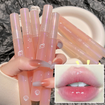 Glitter Water Light Lip Gloss Transparent Mirror Lip Tint Waterproof Not Fade Lasting Moisturizer Lip Plum          proof