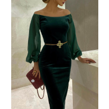 Femme Vêtements Robe asymétrique en velours