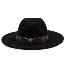 Vente chaude simple femmes hommes daim creux Western Cowboy chapeau avec ceinture de mode Gentleman Lady Jazz Cowgirl Toca Sombrero Cap
