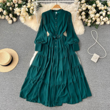 Jupe trapèze amincissante en mousseline de soie vintage pour femme