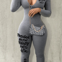 Pantalon à manches longues pour femmes, combinaison à la mode