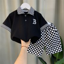 Kids Clothing Boys' Polo Shirt Suit Fashionable Short Sleeved Boy Baby Summer Clothes Street Clothes