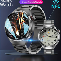 GT4Pro montre intelligente hommes glycémie montre intelligente 1.53 "écran NFC appel montre Fitness hommes montre intelligente appel fréquence cardiaque pression artérielle femmes montre intelligente