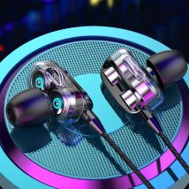 A4 Earphones Clear Sound Ergonomic Design In-Ear Dual Moving Coil In-Ear Wired Sport Earphones