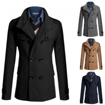 Trench-coat pour homme Manteau en tweed pour homme