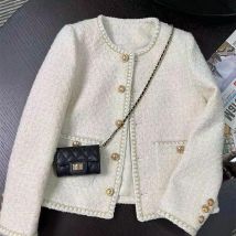 Veste en tweed de célébrité de petit tempérament pour femme