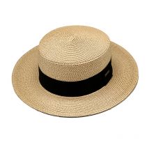 Accessoires unisexes Mode Paille Voyage Pare-soleil Chapeau Petit Chapeau de Paille Plat