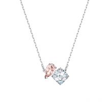 Collier Love Forever Accompagne Le Cœur Collier Clavicule Cristal Élément Féminin Femme