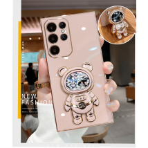 For Samsung Galaxy S23 S22 S21 S 22 Ultra Plus S20 FE S20FE S22Ultra S23Ultra Case Luxury Glitter Quicksand Holder Phone Cover