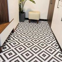 Meubles de maison Tapis de porte d'entrée simple et lavable en cuir résistant à la saleté, coupe de porte d'entrée, pieds antidérapants, porche, maison, étanche