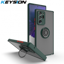 KEYSION – coque mat avec support avec anneau Transparent, étui de téléphone pour Samsung Note 20 Ultra 5G Note 10 Plus 9 8 Galaxy Note 10 L