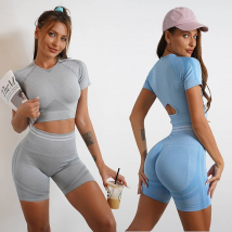 Short moulant sexy sans coutures pour femme, combinaison de sport, de fitness, de yoga