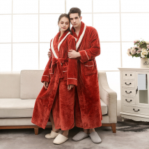 Pyjama en flanelle épaisse à carreaux d'ananas de couleur contrastée pour couple, peignoir à la mode pour hommes, grande taille, automne et hiver