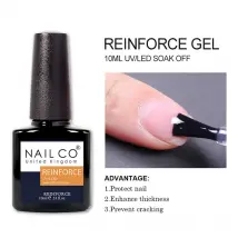 NAILCO 10ml Matte Top Coat Gel Nail Polish Transparent Varnish Soak Off MattTop Reinforce Gel Primer Base Nail Art Manicure Matt