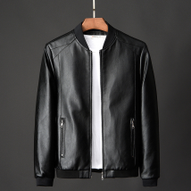 Winter Leather Jacket Coat Men Bomber Motorcycle PU Jacket Causal Vintage Black Biker Pocket Zipper Jackets