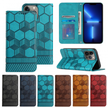 Étui portefeuille en cuir motif Football pour iPhone 14 Max iPhone 11 12 13 Pro Max 12 13 Mini 7 8 SE3 SE2 SE 2022 SE 2020 Fl