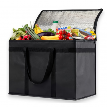 Sacs d'épicerie isolés Sac isolant de grande capacité, fourre-tout d'épicerie réutilisable, sac isotherme souple, sac à emporter chaud et froid ou sac de livraison de nourriture, léger, St