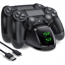 PS4 Controller Charger Dock Station,1.8 Hour Fast-Charging Station for Playstation 4 Remote, Replacement for Playstation 4 Controller Charger