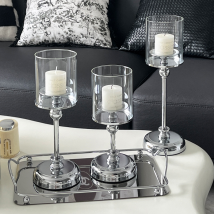 European style metal glass candlestick ornaments, light luxury, Chinese and Western dining tables, romantic candlelight dinner at home