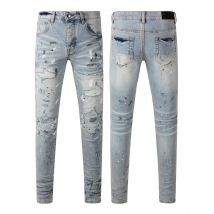 Men's Clothing Street Hiphop Fashion Tight Fit Skinny Jeans