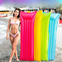 Inflatable Pool Lounge Chair Foldable Single Floating Bed With Comfortable Backrest For Adults Quick Dry Non Slip Surface