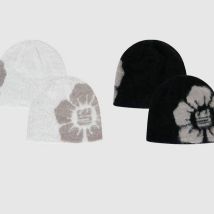 Men's Floral Knit Beanie – Vintage Streetwear Cap (Retro & Face-Slimming)​