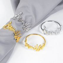 2/4/6Pcs 40mm Bismillah Napkin Rings Gold Alloy Letter Napkin Holder Muslim Islamic Ramadan Kareem Party Decor Eid Mubarak Gifts
