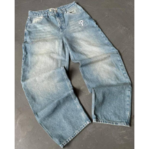 Vêtements pour hommes Été Nouveau Rétro Bleu Déchiré Jeans Hommes Tendance Slim Fit Polyvalent Beau Skinny Neuf Points Pantalons