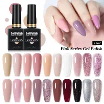 Parkson Gel Vernis À Ongles Semi-permanent UV Vernis Hybride Rose Glitter Gel Vernis Gel Vernis Manucure Top Coat Nail Art