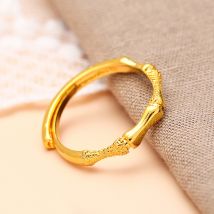 Vietnamee Shajin Fetival High Opening For Men And Women, Bra Gold-plated Bamboo Ring With Adjutable Hand