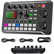 F998/V8S carte son Microphone mélangeur de son carte son en direct carte de mixage carte son Audio Console de mixage amplificateur